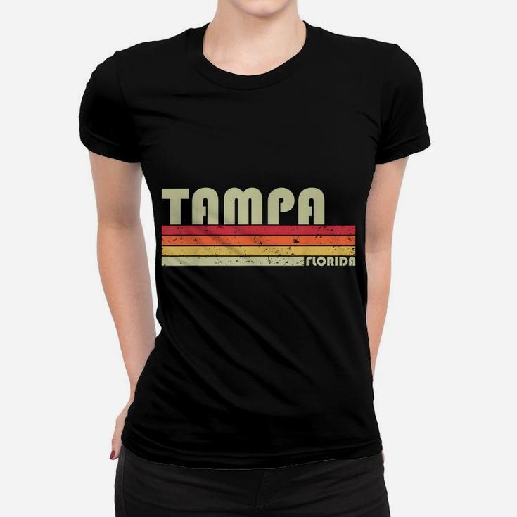 Tampa Fl Florida Funny City Home Roots Gift Retro 70S 80S Women T-shirt