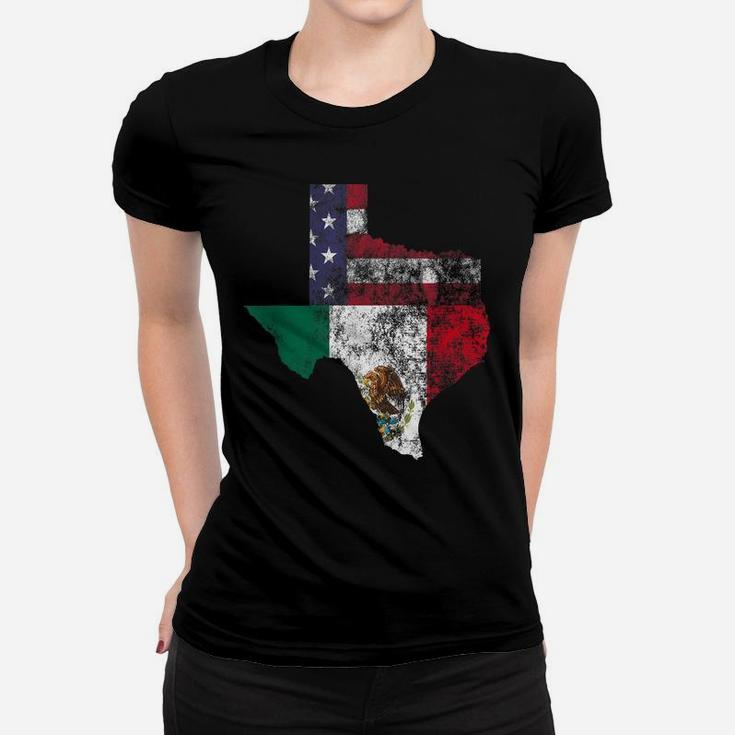 Texas Mexico American Flag Cinco De Mayo Mexican T Shirt Women T-shirt