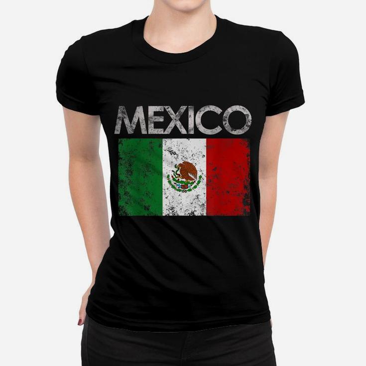 Vintage Mexico Mexican Flag Pride Gift Women T-shirt