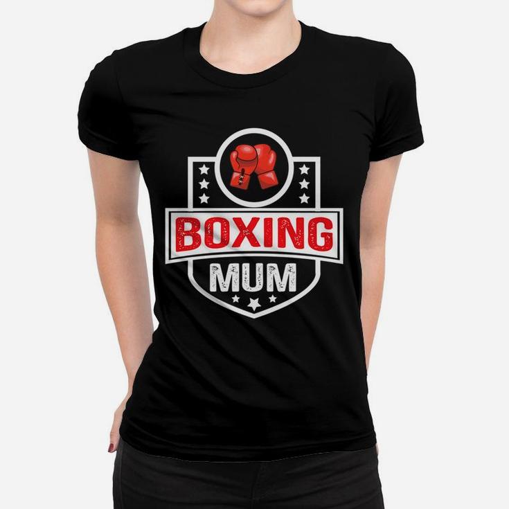 Womens Boxing Gloves Tee Boxing Mum Gift Women T-shirt