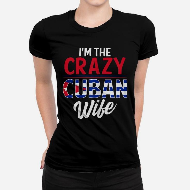 Womens Cuban Wife Gift Funny Cuba Husband Graphic Print Women T-shirt