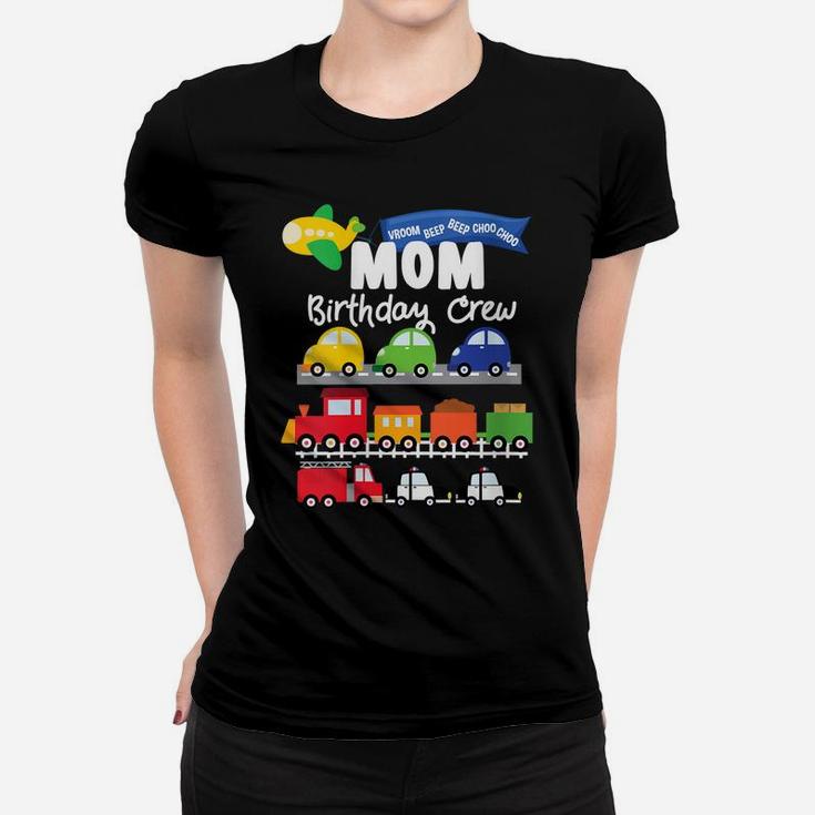 Womens Mom Transportation Birthday Airplane Cars Fire Truck Train Women T-shirt