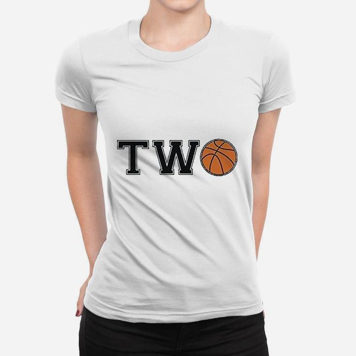 2nd Birthday Gift For Two Years Old Basketball Toddler Jersey Women T-shirt