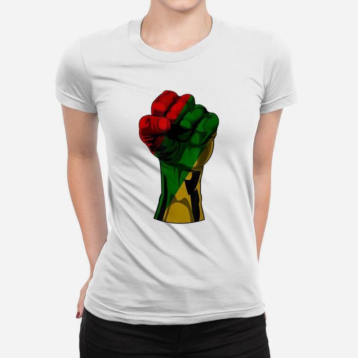 Black History Month T Shirt Fist Gift Women Men Kids Women T-shirt