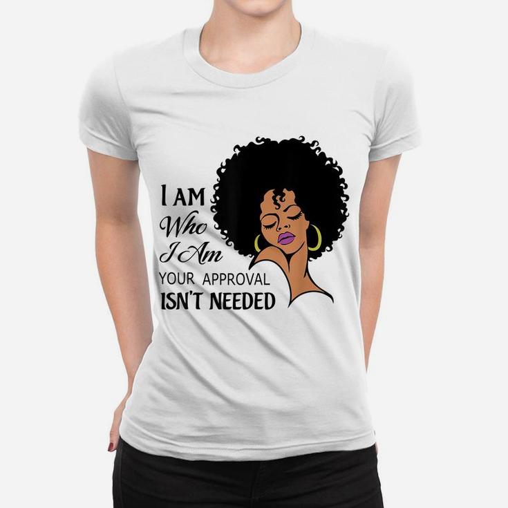 Black Queen Lady Curly Natural Afro African American Ladies Women T-shirt