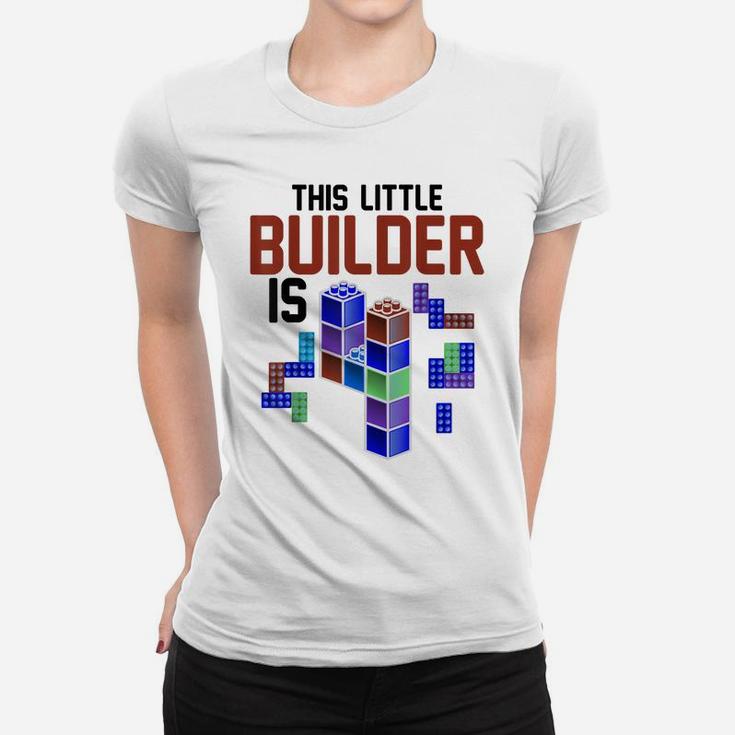 Cute 4Th Birthday Gift 4 Years Old Block Building Boys Girls Women T-shirt