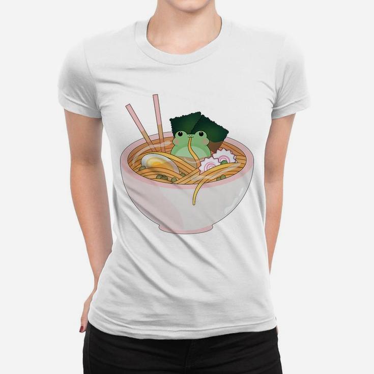 Cute Frog Ramen Women T-shirt