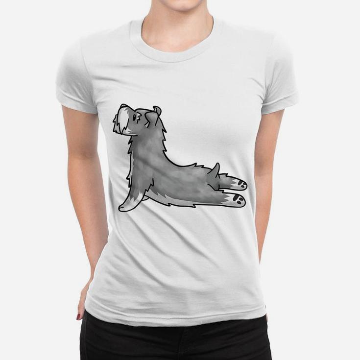 Funny Schnauzer Yoga Cute Dog Gift Tee Women T-shirt
