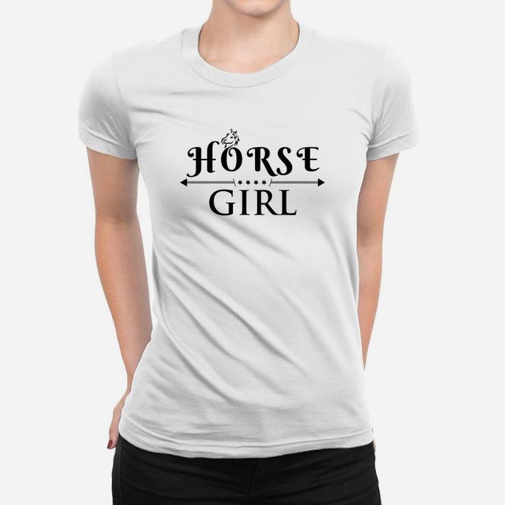 Horse Girl I Love My Horses Racing Riding Gift Women T-shirt