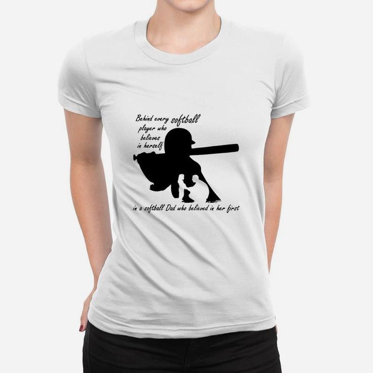 Mens Behind Every Softball Player Is Softball Women T-shirt
