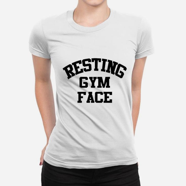 Resting Gym Face Workout Weight Lift Women T-shirt