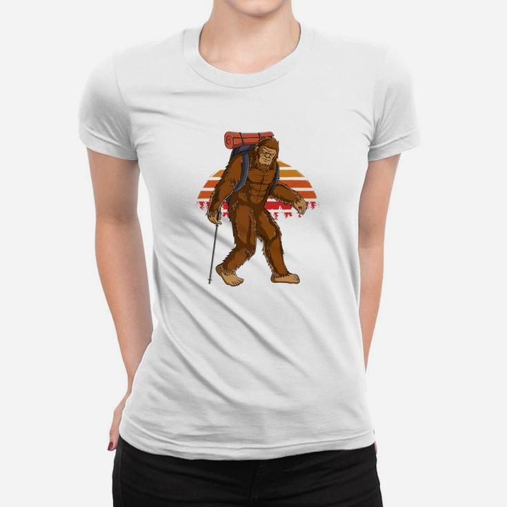 Retro Bigfoot Hiking Men Funny Hiker Gift Women T-shirt