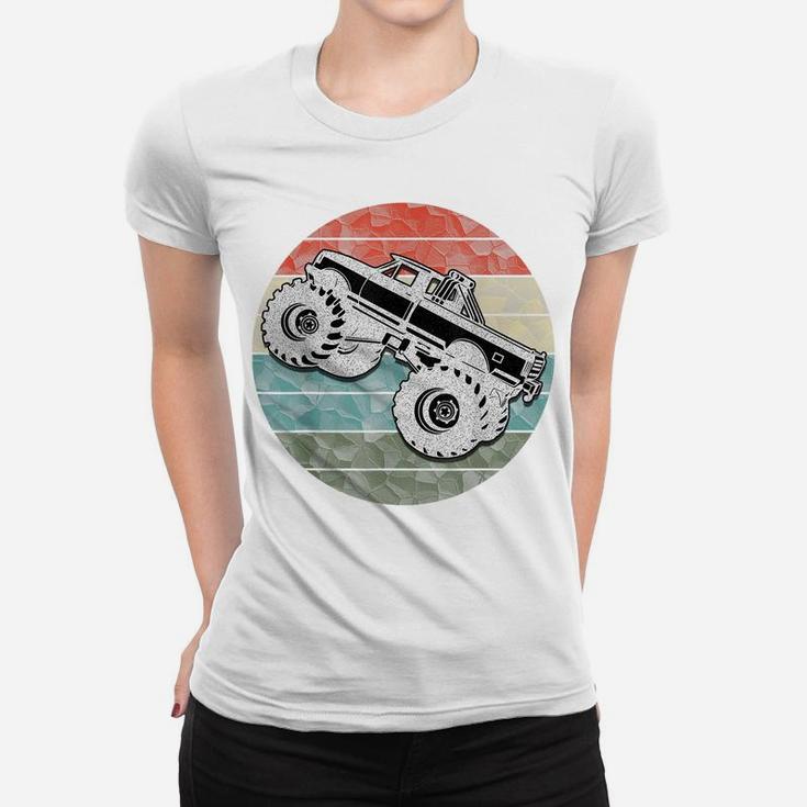Vintage Monster Trucks Tshirt Big Foot Cars Lovers Gift Tee Women T-shirt