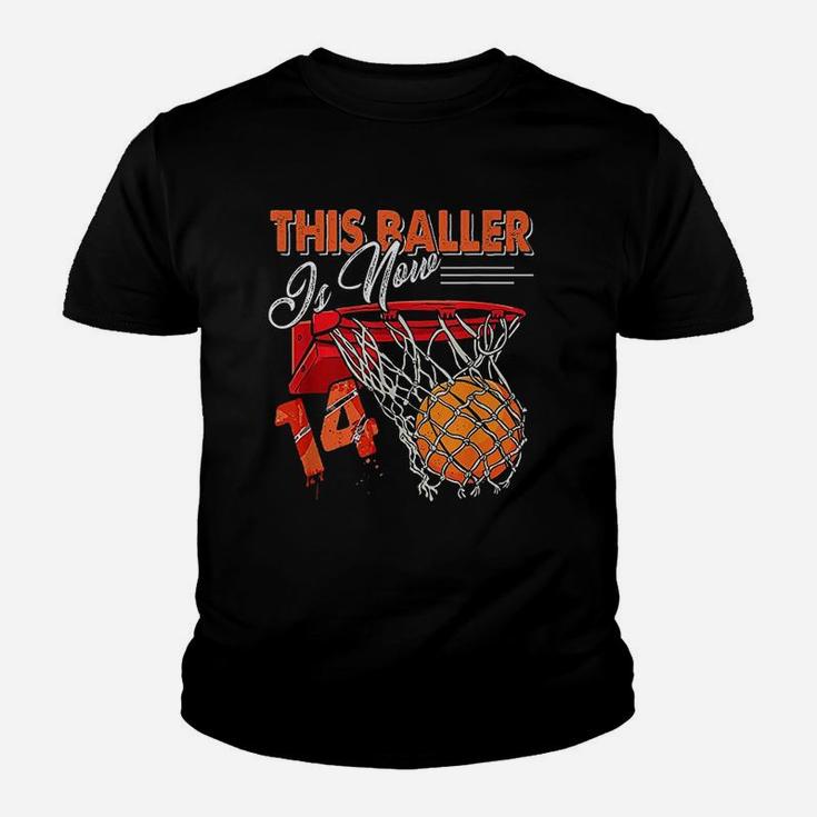 14th Birthday Basketball Funny 14 Years Old Youth T-shirt