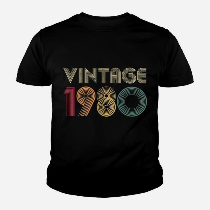 1980 40Th Birthday Gift Vintage Retro Men Women 40 Years Old Youth T-shirt