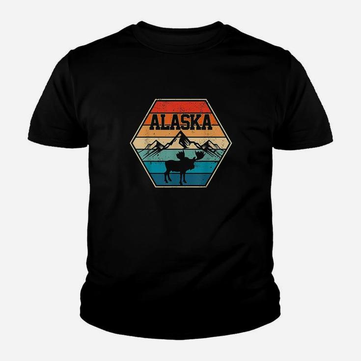 Alaska Usa Mountain Hiking Vintage Retro Gift Youth T-shirt