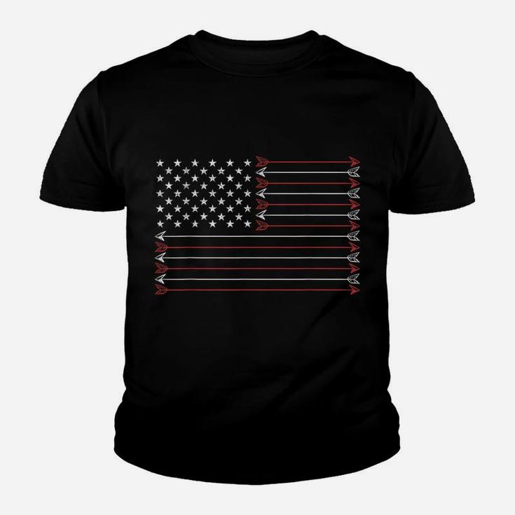 American Flag Arrows Archery Bow Hunting Archer Gift Youth T-shirt