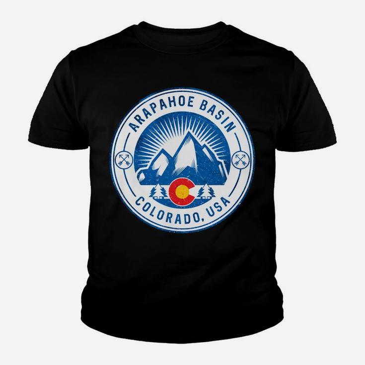 Arapahoe Basin Colorado Flag Rocky Mountain Home Youth T-shirt