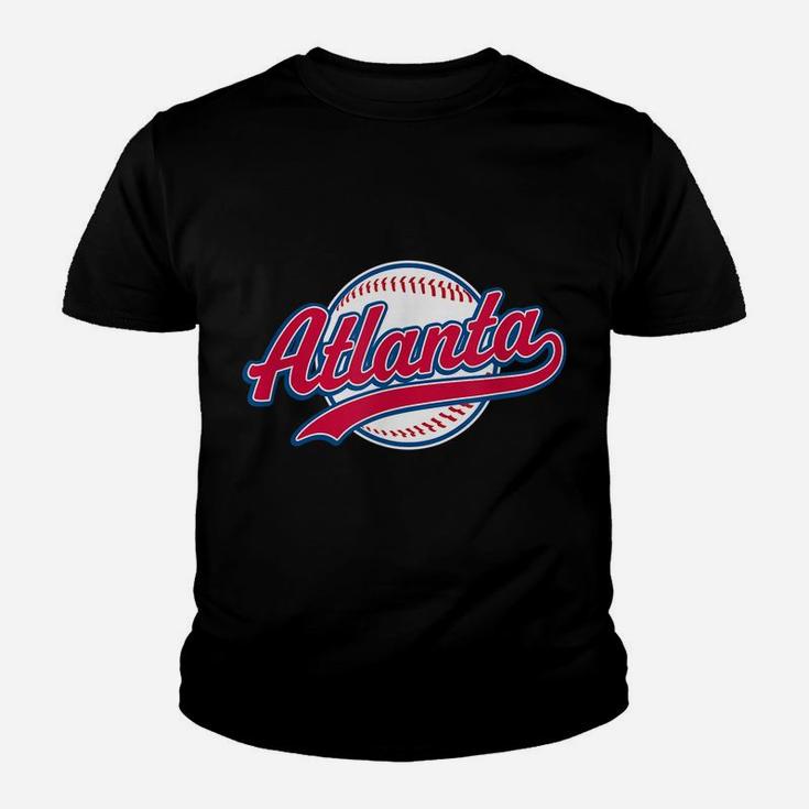 Atlanta Tee Vintage Baseball Throwback Retro Design Youth T-shirt