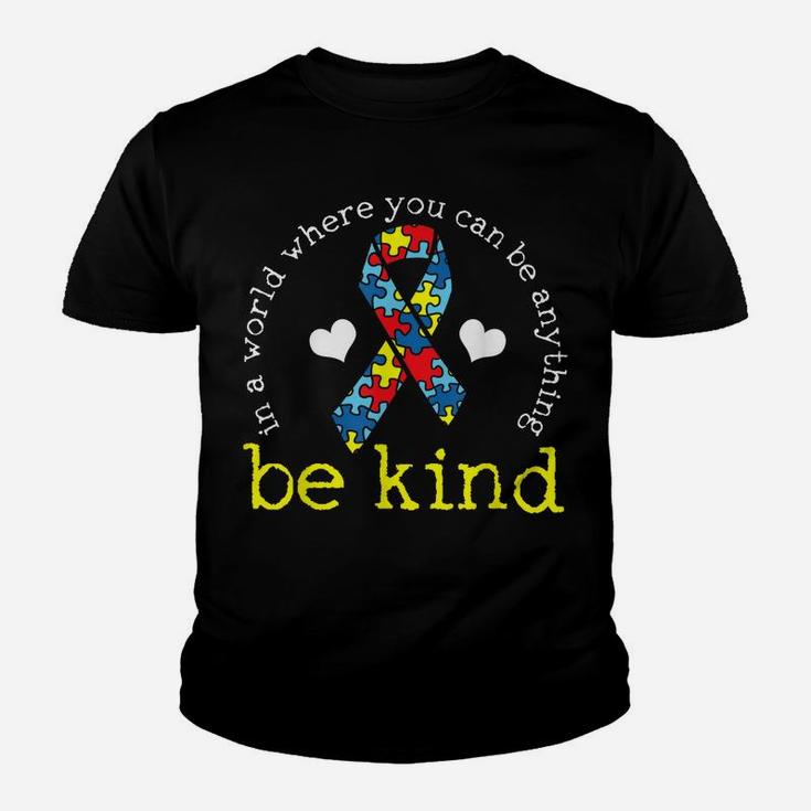 Autism Awareness Tshirt Kindness Puzzle Ribbon Heart Youth T-shirt