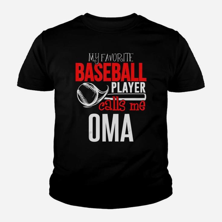 Baseball Oma T-shirt - My Favorite Player Calls Me Youth T-shirt
