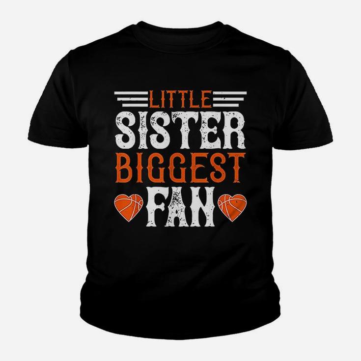 Basketball Lover Little Sister Biggest Fan Youth T-shirt