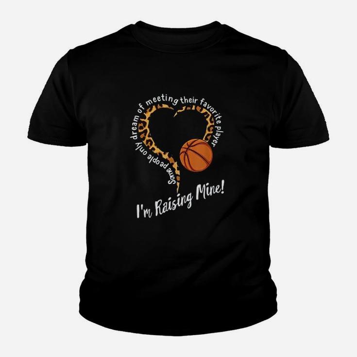 Basketball Mom Mothers Day Raising Favorite Player Leopard Youth T-shirt