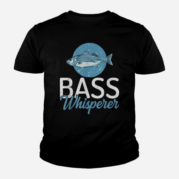 Bass Whisperer Angling Hunting Fishing Youth T-shirt