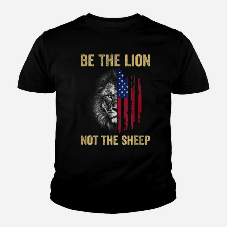 Be The Lion Not The Sheep Us Patriotic Veteran Youth T-shirt