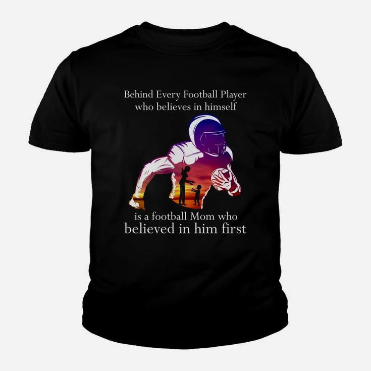 Behind Every Football Player Football Mom Youth T-shirt