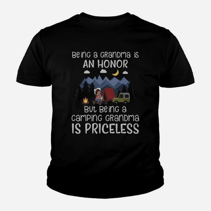 Being A Grandma Is An Honor But Being A Camping Grandma Is Priceless Youth T-shirt
