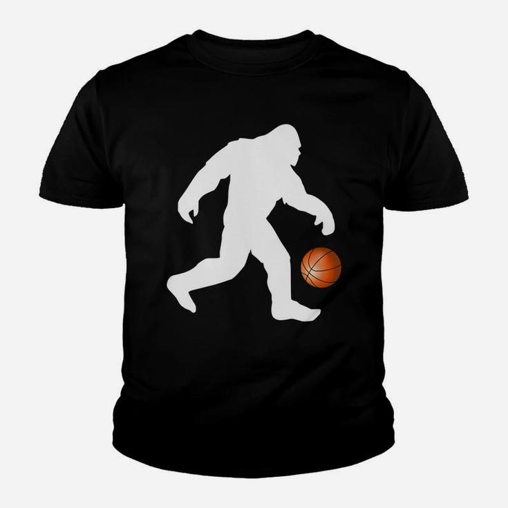 Bigfoot Playing Basketball Shirt, Funny Novelty Tee Youth T-shirt