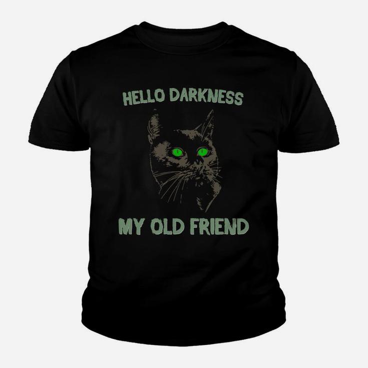 Black Cat - Hello Darkness My Old Friend Youth T-shirt