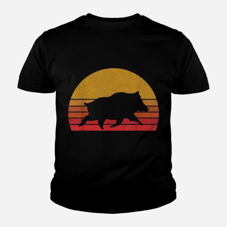 Boar Hunting - Retro Sunset Wild Pigs Boar Hunter Gift Youth T-shirt