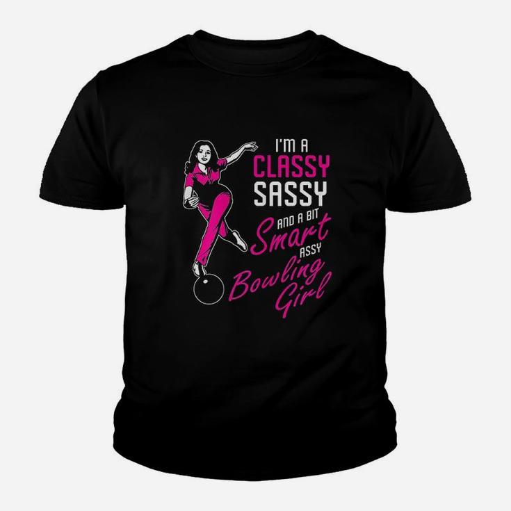 Bowling Ball Game Funny Im A Classy Sassy Youth T-shirt