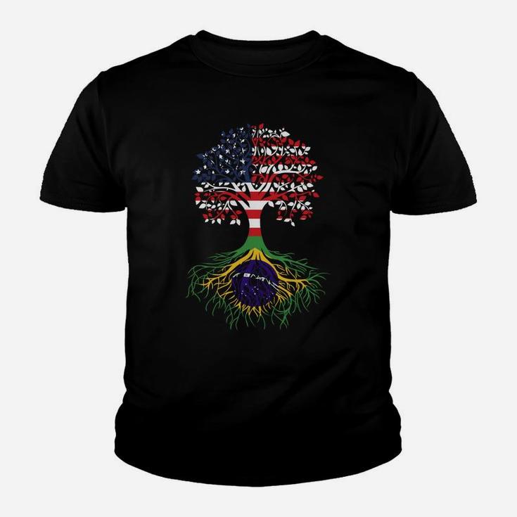 Brazilian Roots American Grown Tree Flag Sweatshirt Youth T-shirt