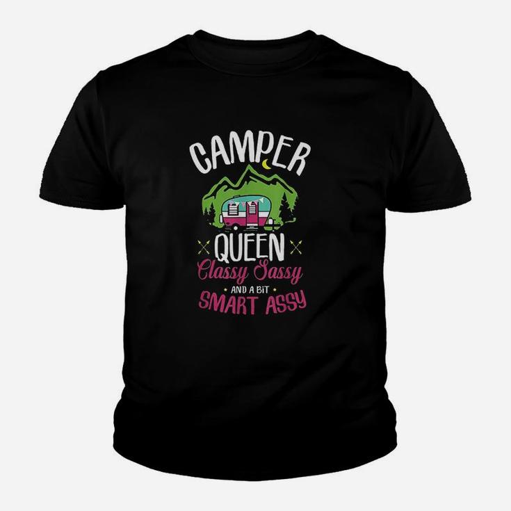 Camper Queen Classy Sassy Smart Assy Camping Rv Gift Youth T-shirt