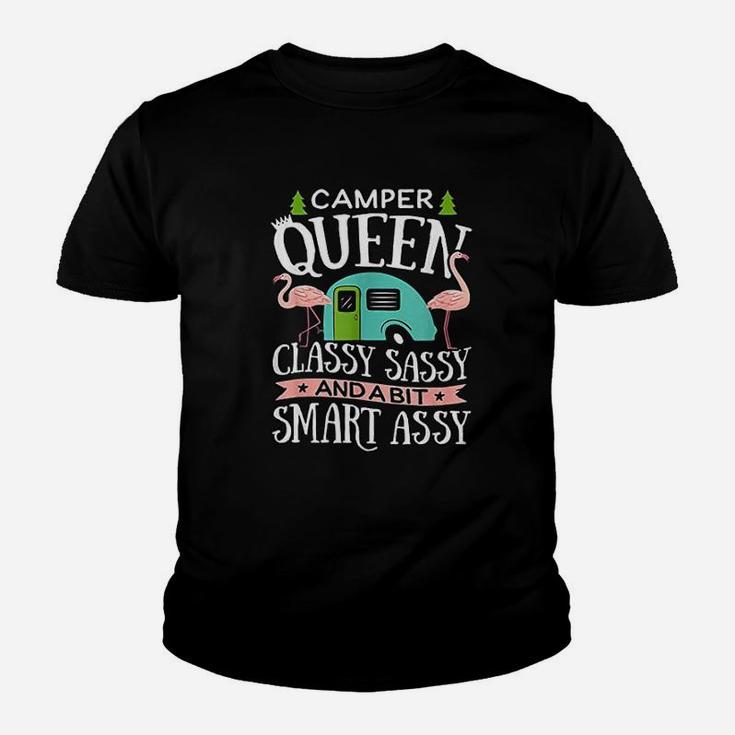Camper Queen Classy Sassy Smart Assy Camping Rv Youth T-shirt