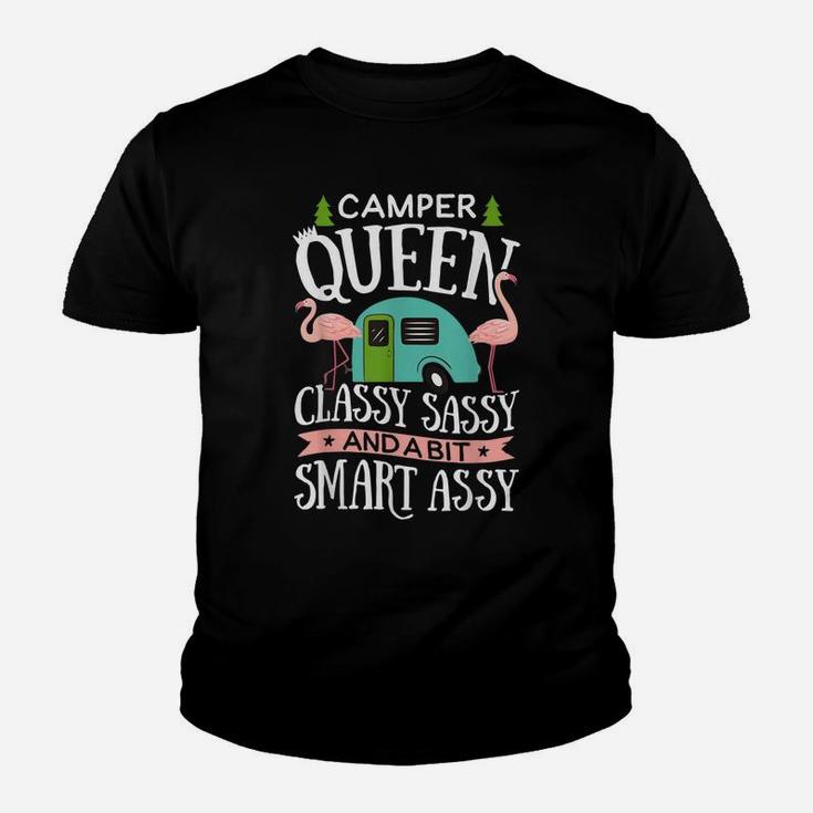 Camper Queen Classy Sassy Smart Assy T Shirt Camping RV Gift Youth T-shirt