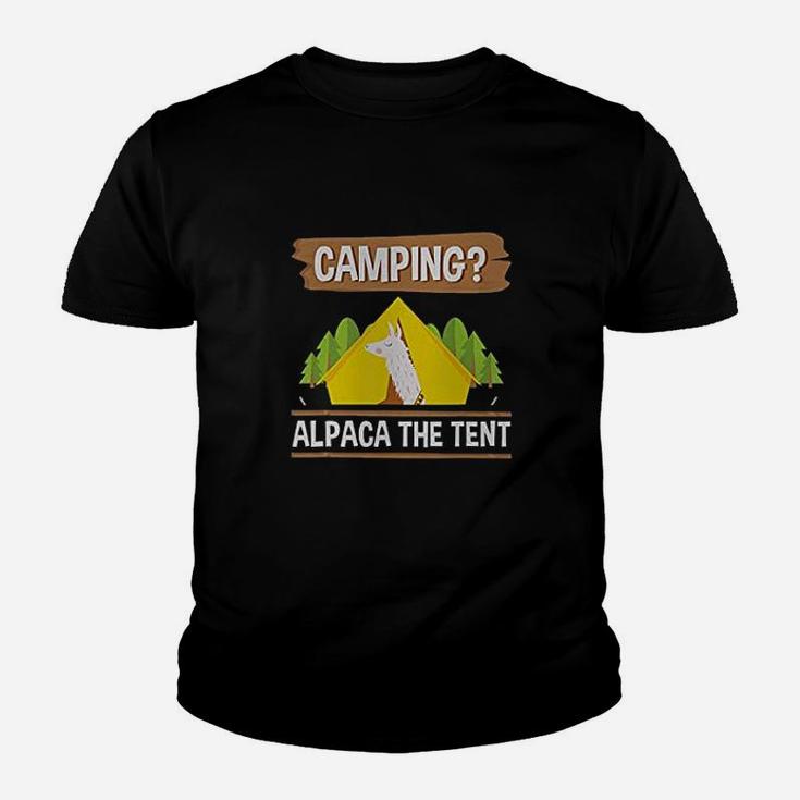 Camping Alpaca The Tent Funny Camper Gifts Youth T-shirt