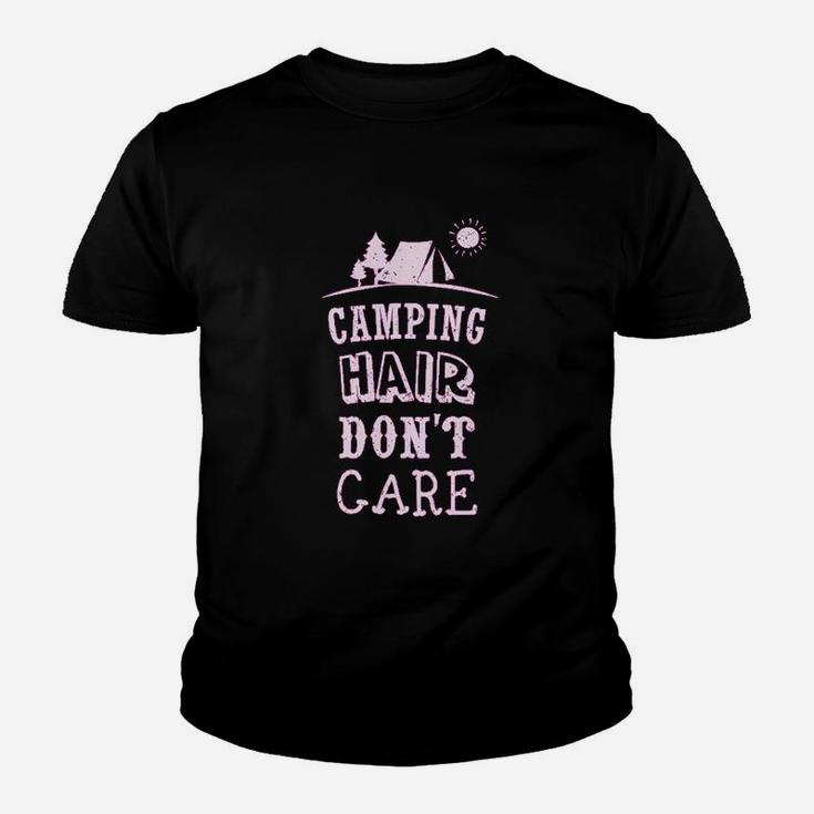 Camping Hair Dont Care Funny Camping Gift Youth T-shirt