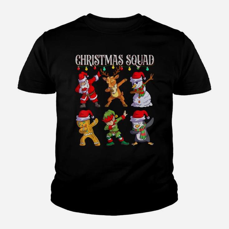 Christmas Dab Santa Friends Matching Family Christmas Squad Youth T-shirt