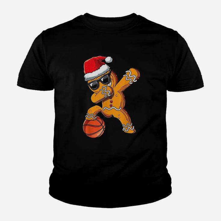 Christmas Dabbing Gingerbread Man Dab Cool Basketball Gift Youth T-shirt