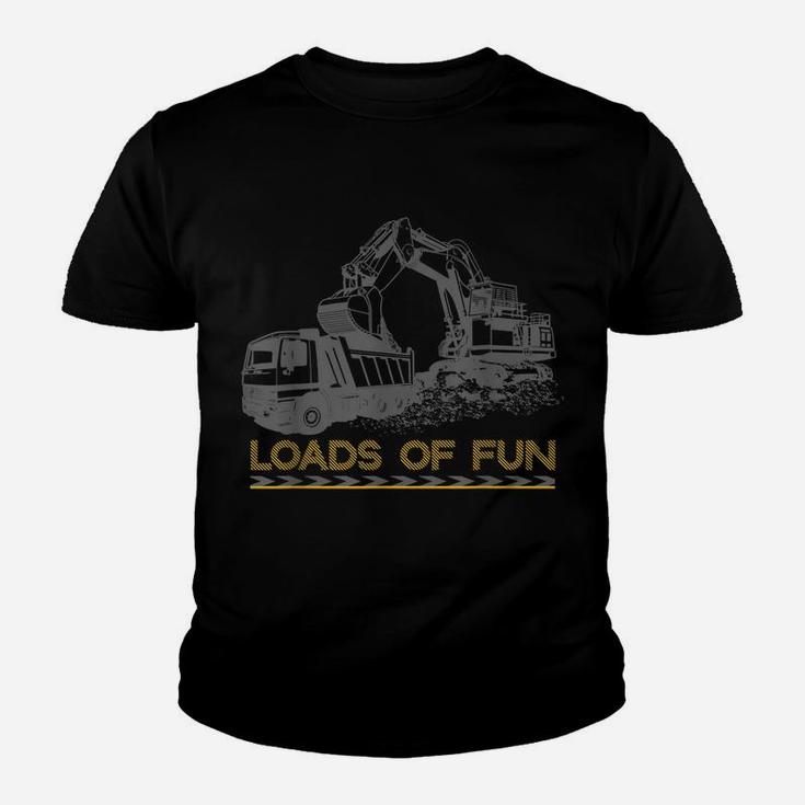Construction Shirts Excavator & Dump Truck Youth T-shirt