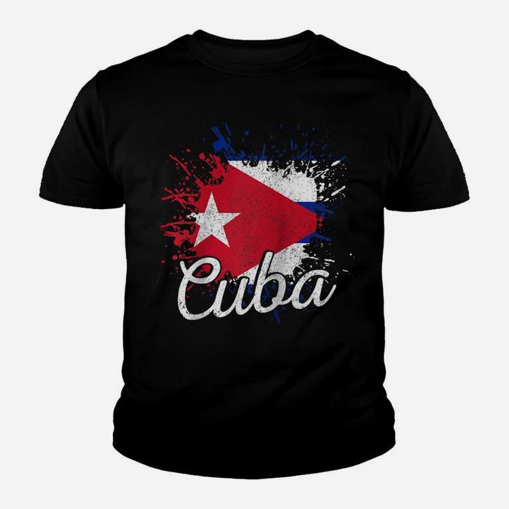 Cuba Patriotic Cuban Pride Flag Patriotic Cuba Raglan Baseball Tee Youth T-shirt