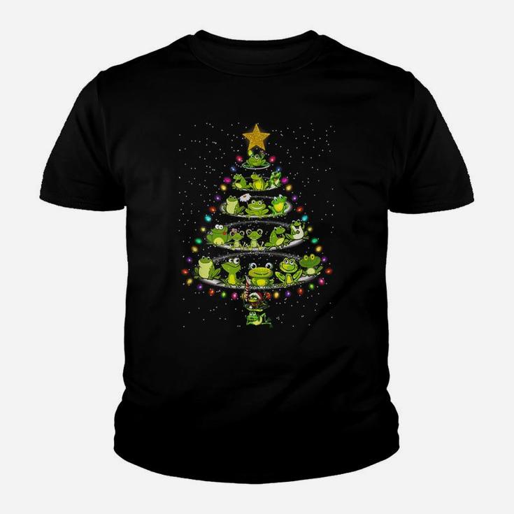 Cute Frog Christmas Tree Gift Decor Xmas Tree Youth T-shirt