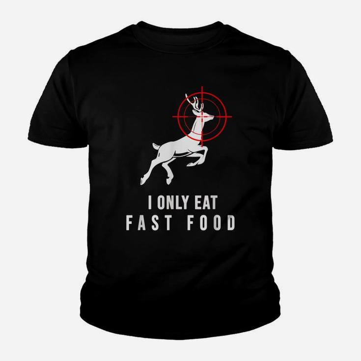 Deer Hunting Funny Deer Hunter Fast Food Men Christmas Gift Youth T-shirt