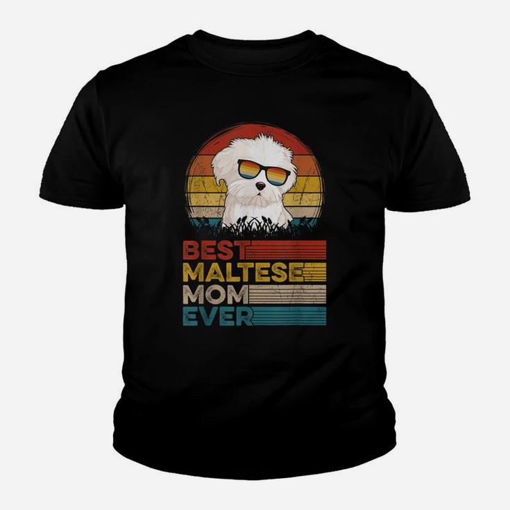 Dog Vintage Best Maltese Mom Ever Gifts Lover Youth T-shirt