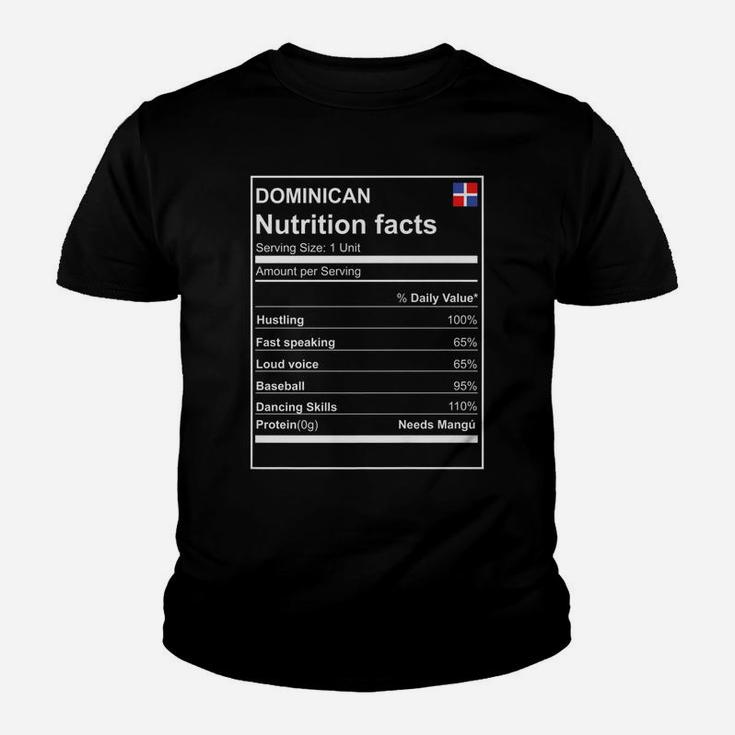 Dominican Nutrition Facts PREMIUM Tshirt Dominican Republic Youth T-shirt