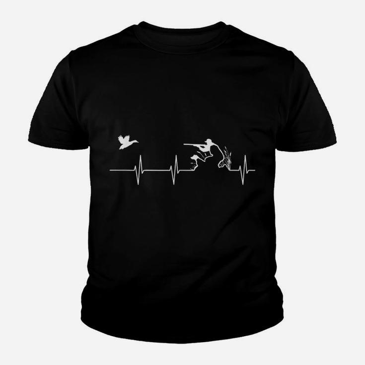 Duck Waterfowl Hunting Heartbeat Shirt Youth T-shirt
